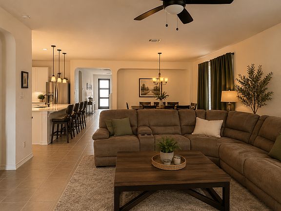 Large living room big enough for the whole family!