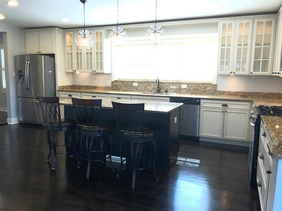 Large kitchen with island.
