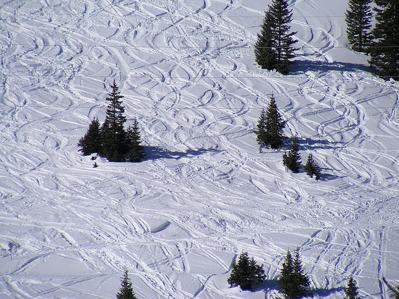 Ski slope thru center of GF