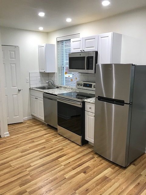 Kitchen showing LED Lighting on ceiling