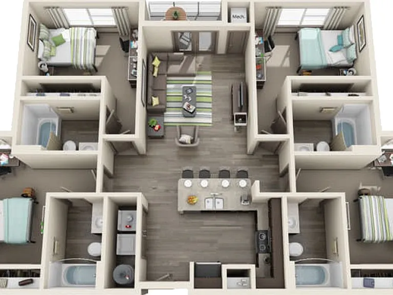 D1: 4 Bed 4 Bath D1: 4 Bed 4 Bath