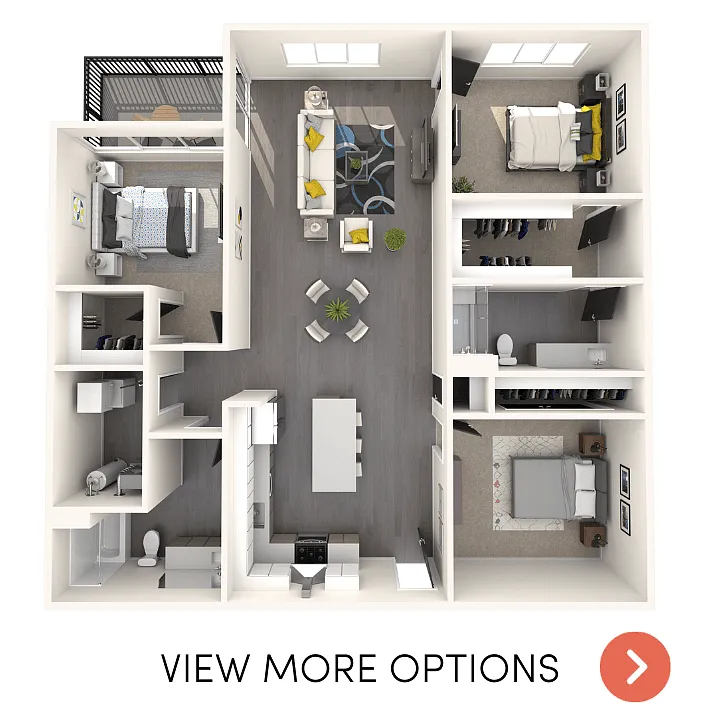Floor plan 3 Bedroom, 2 Bathroom