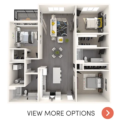 Floor plan 3 Bedroom, 2 Bathroom