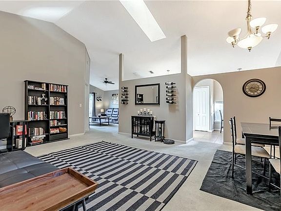 View from the front door entry...dining area and living room.