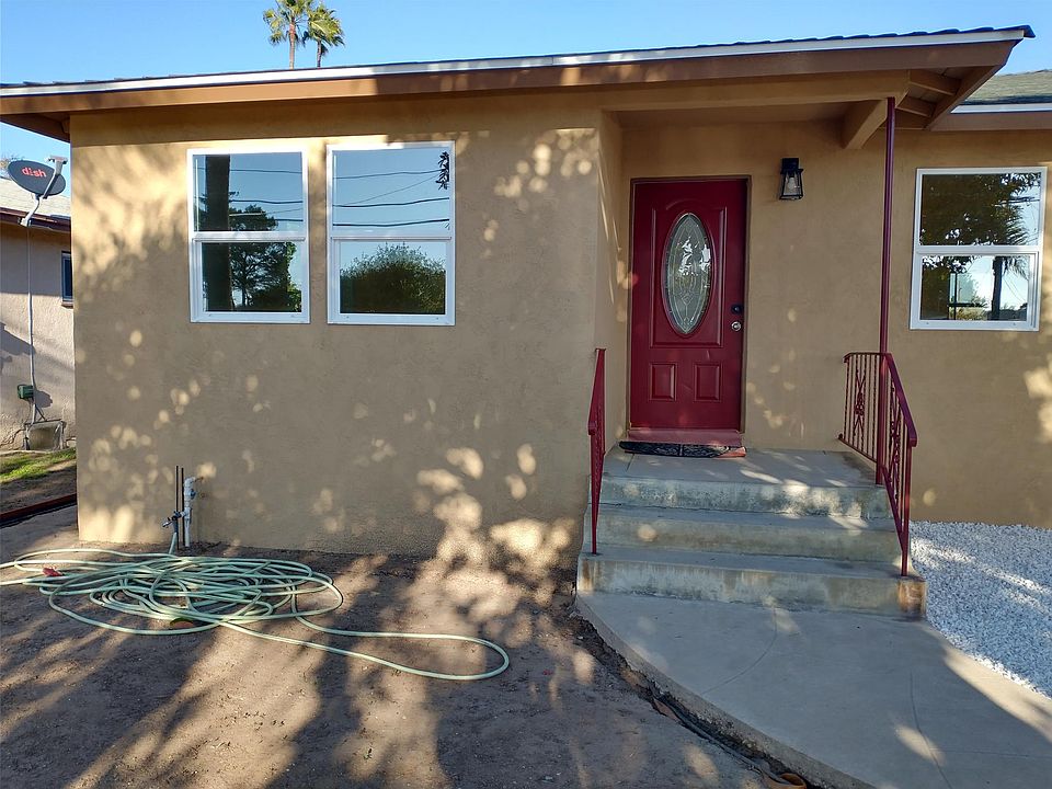 West-facing front of house