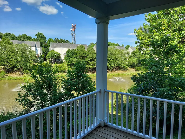 Deck with pond view