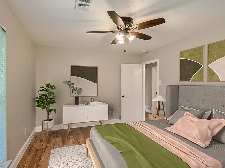 Bedroom 2. This image shows a virtually furnished space. Bedrooms come unfurnished.