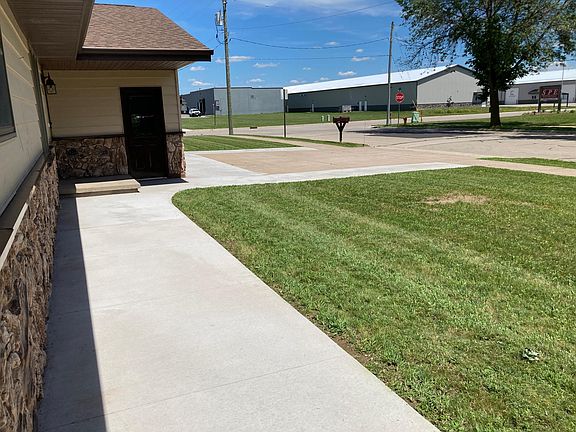 Sidewalks around the building