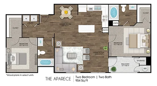 Floor plan Two Bedroom