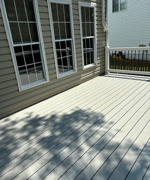 New deck. Off of living room.