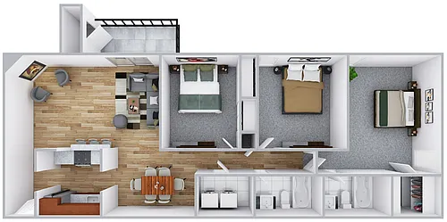 Floor plan 3 BEDROOM DELUXE