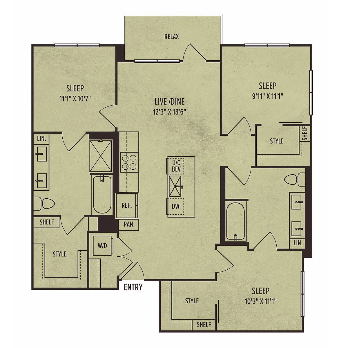 Floor plan 3B