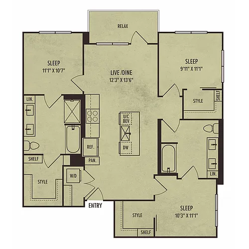 Floor plan 3B