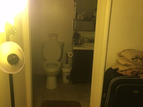 Office area into bathroom