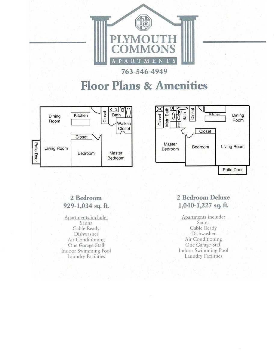 Floor plan two bedroom