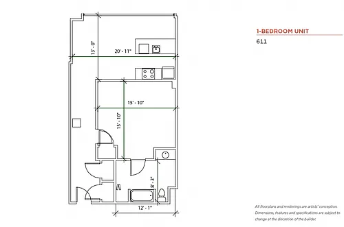 Floor plan One Bedroom