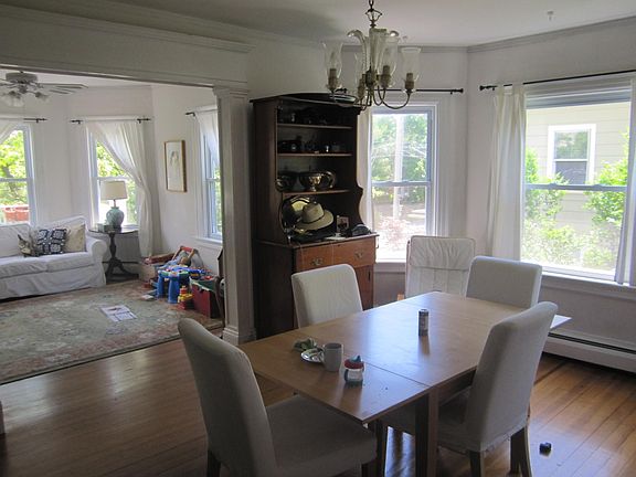 Dining room with south facing windows.
