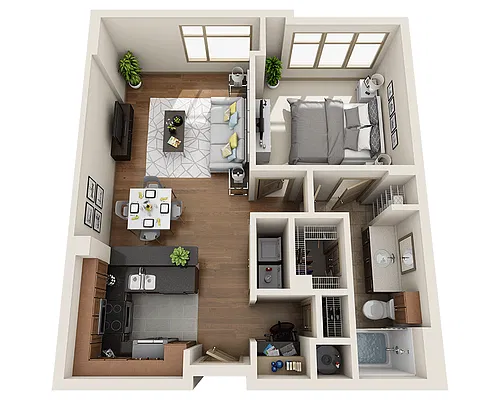 Floor plan Plan B (A1D)