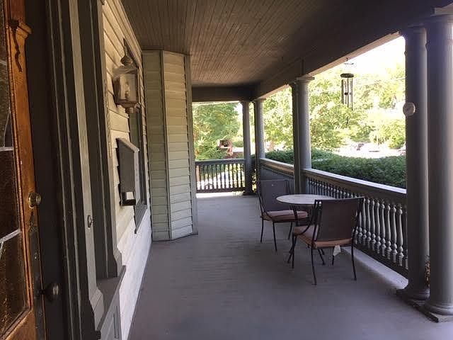 Large porch for entertaining