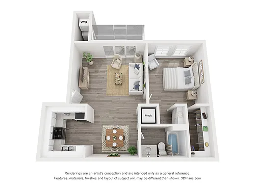 Floor plan 1 Bedroom