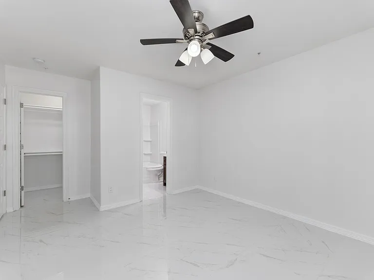 Downstairs no balcony, Master bedroom with closet and master bath view