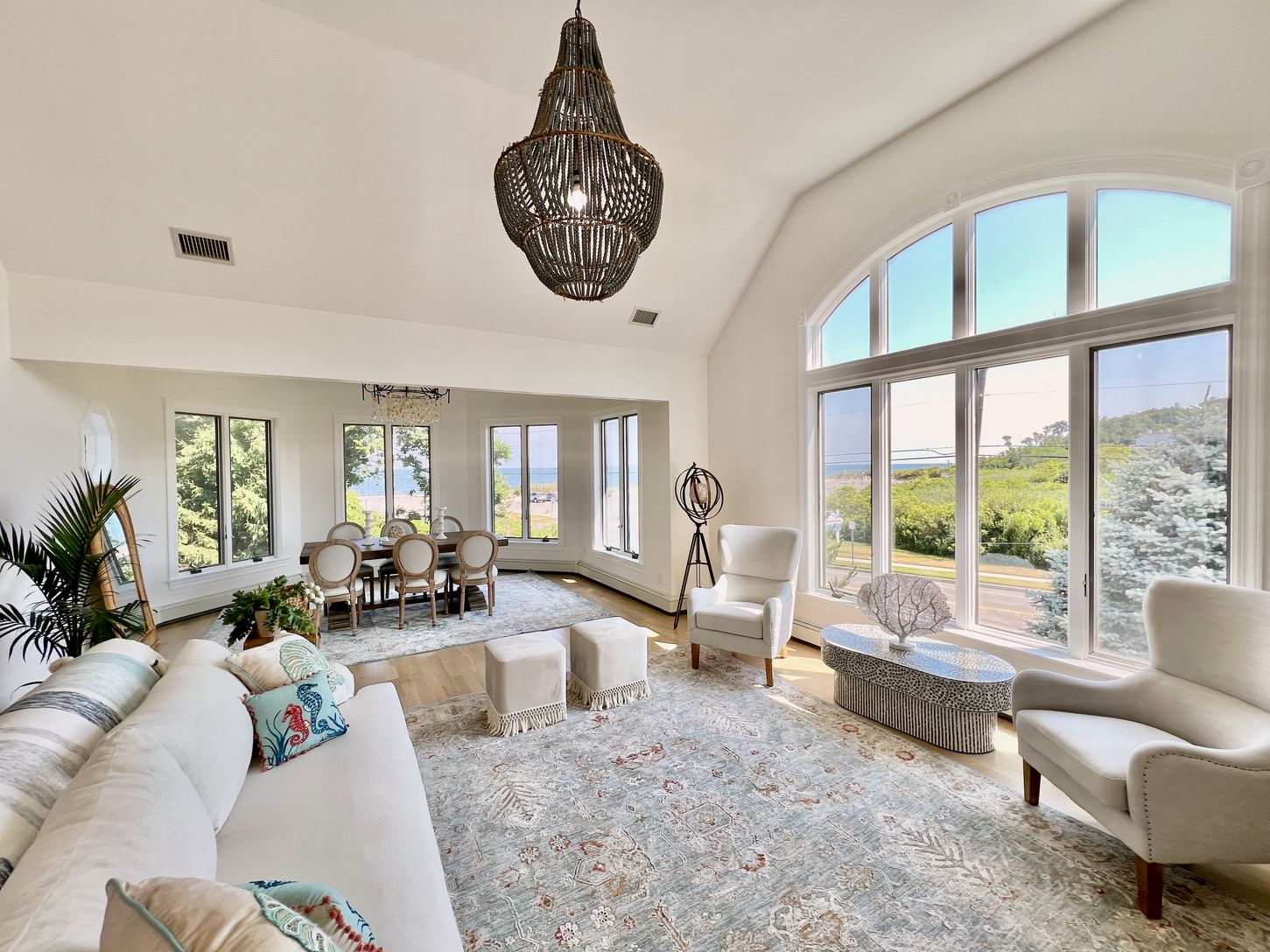  Open living with Bay views
