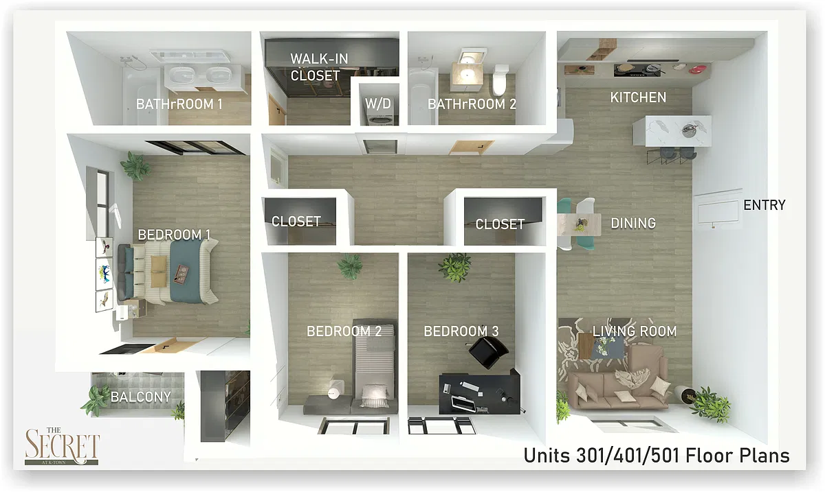 Floor plan Bloom - Southwest Corner