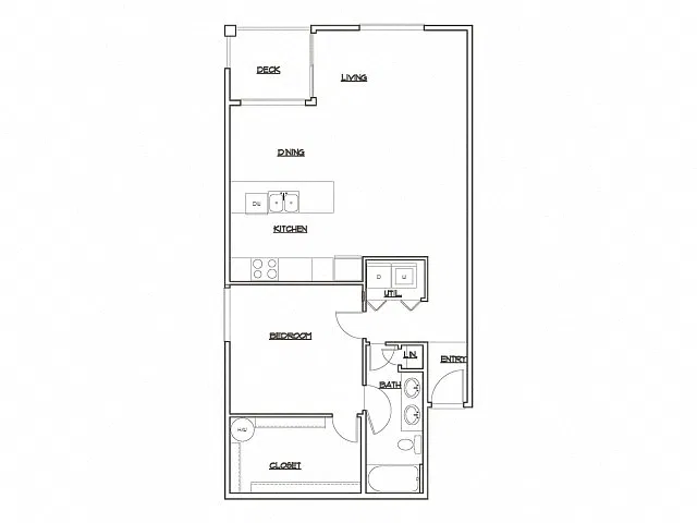 Floor plan 1x1 2nd Floor Deluxe