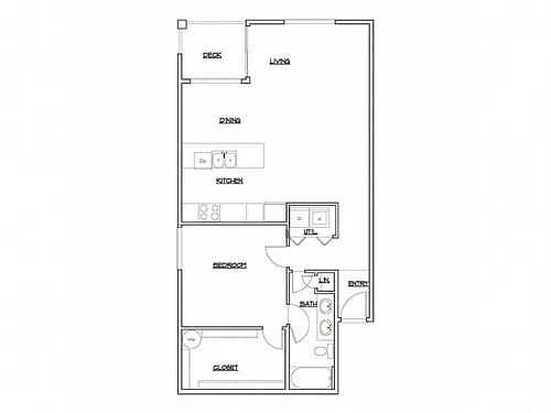 Floor plan 1x1 2nd Floor Deluxe