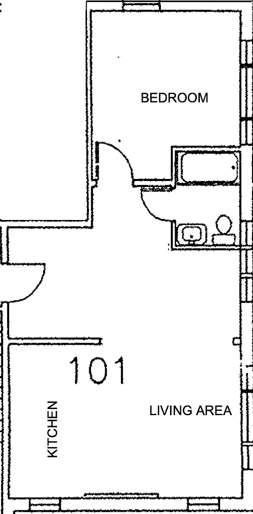 Floor plan one bedroom