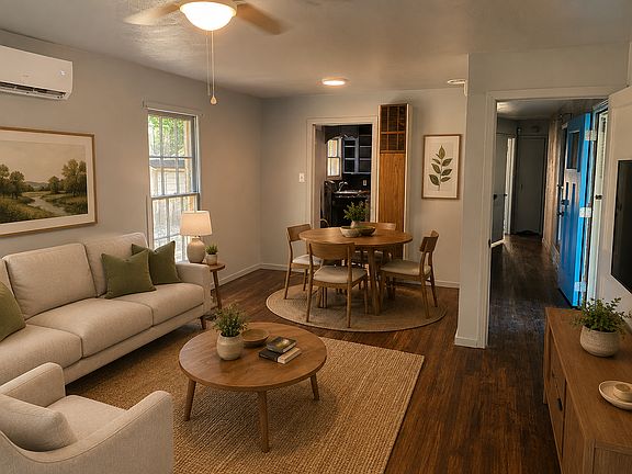 Virtually Staged Living/dining area