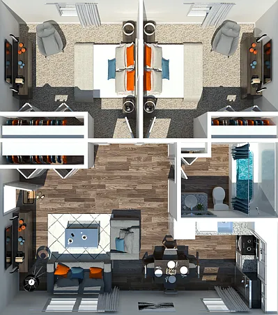 Two Bedroom One Bathroom Two Bedroom One Bathroom