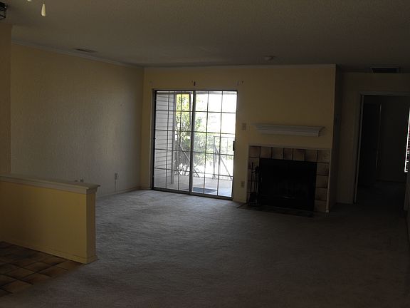 Living room with fireplace
