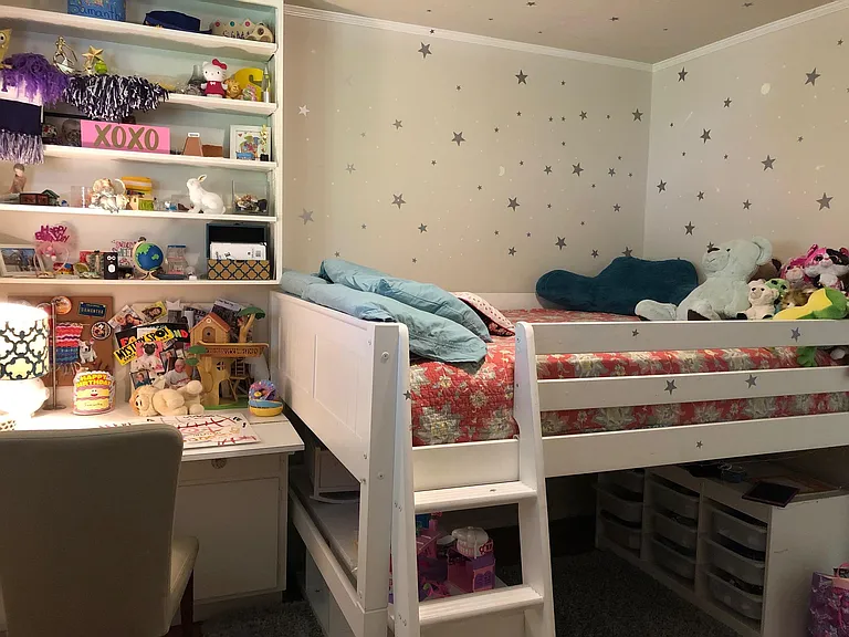 bedroom with loft bed