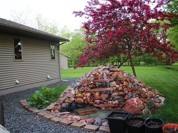 Backyard water fountain