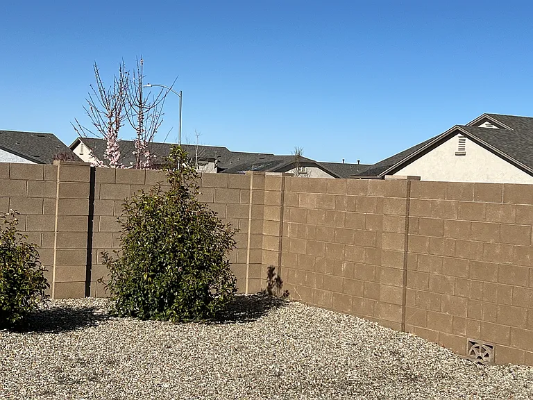 Block Wall Fence all around