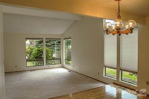 Dining and living rooms from kitchen