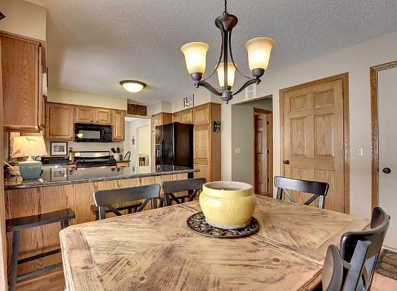 Open floor-plan with oversized dinette.