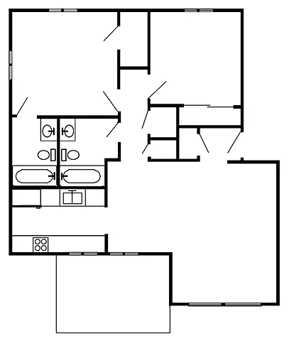 Floor plan 2 Bedroom - Small