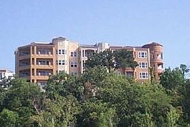 Buildings on the bluffs