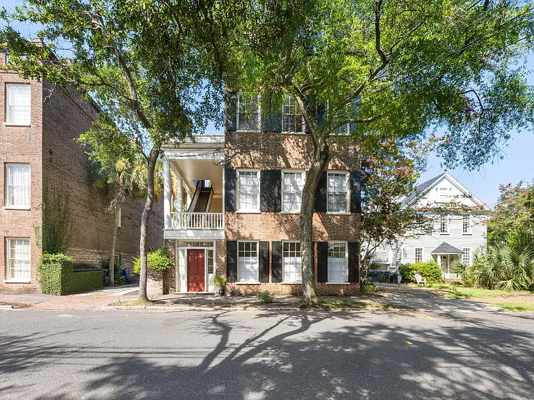 Front of the building from street view.