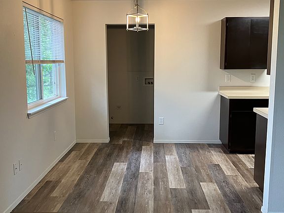 Dining room, laundry room view