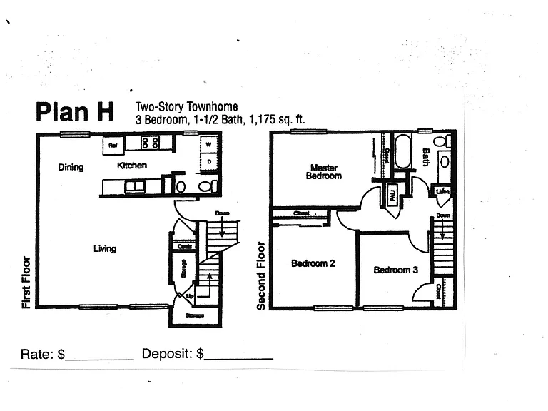 3-Bedroom 1.5-Bathroom Two-Story Townhome 3-Bedroom 1.5-Bathroom Two-Story Townhome