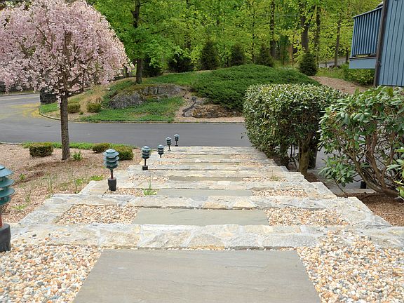 Gracious Stone Steps Lead to the Front Door