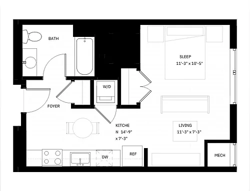 Floor plan Studio C