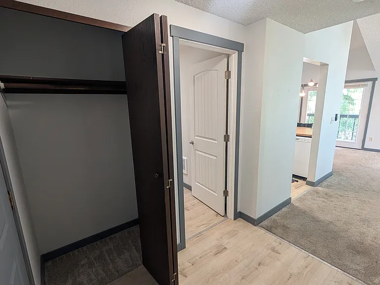 Coat closet by front door.