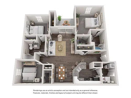 Floor plan 3 Bedroom Waterside