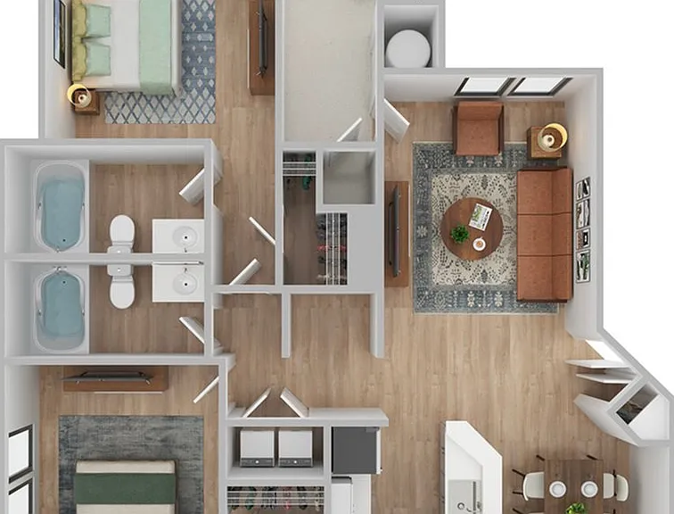2 Bedroom | 2 Bath | 1044 SF | Renovated 2 Bedroom | 2 Bath | 1044 SF | Renovated