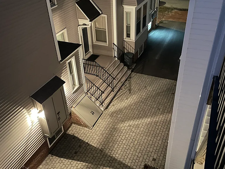 28 North driveway at night.