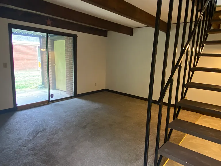 Open floor plan: living room